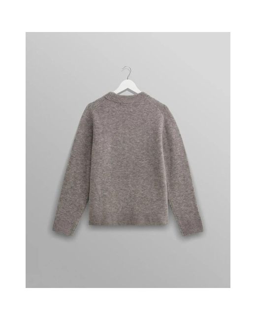 Wax London Gray Round-Neck Knitwear for men