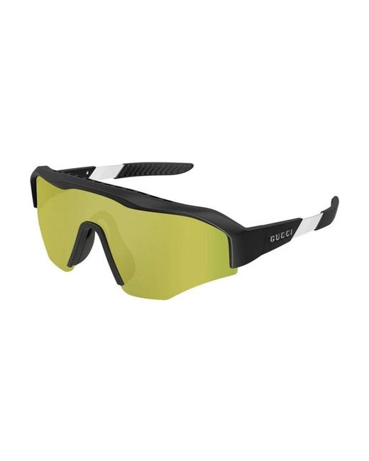 Gucci Accessoires ,Zwart ,Nylon Masker Zonnebrillen in het Yellow voor heren