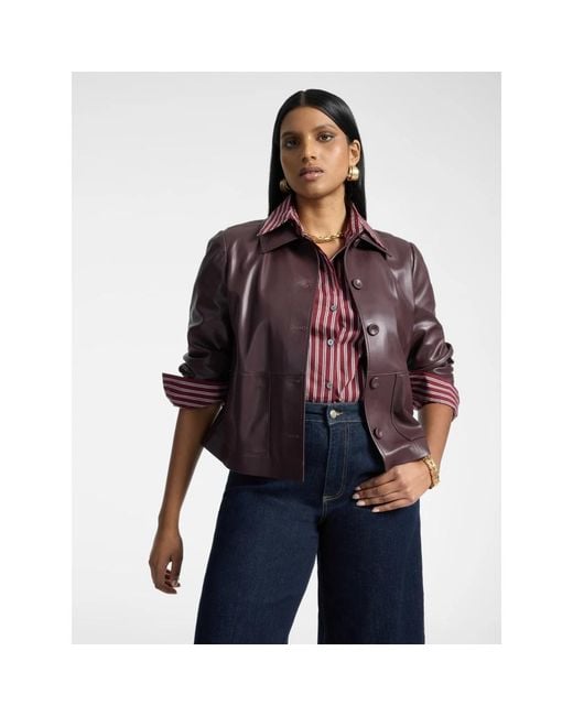 Light Jackets Elena Miro de color Brown