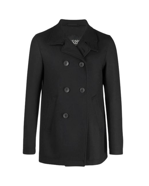 Herno Double-Breasted Blazer in het Black voor heren