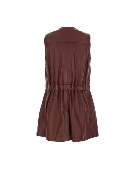 Chloé Brown Bordeaux Jacken Gilet Look 23
