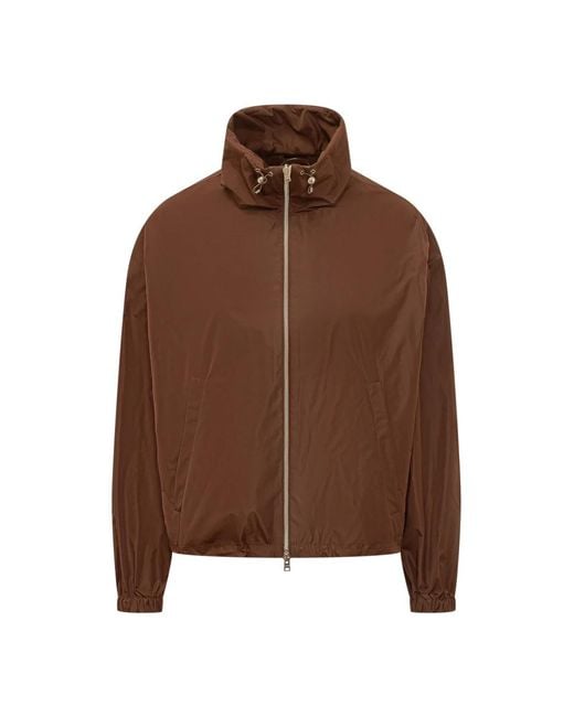Herno Jassen ,Bruin ,Polyester Techno Taffeta Short Jacket in het Brown
