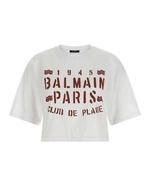 Balmain White T-Shirts