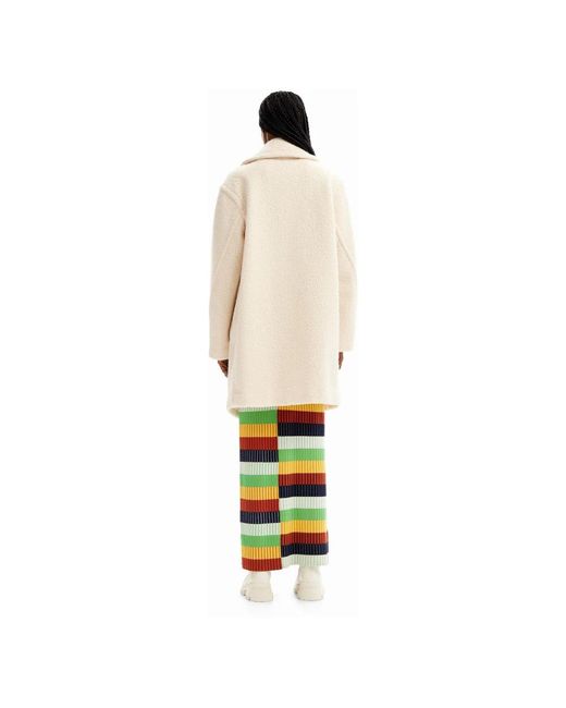 Manteaux en laine Desigual en coloris Neutre | Lyst