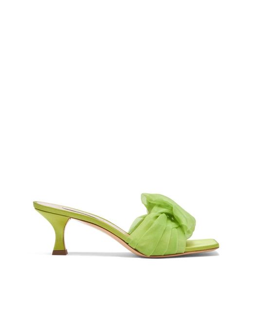 Sandalia de seda sofisticada y elegante Casadei de color Green