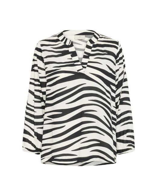 Blouses Kaffe de color Black