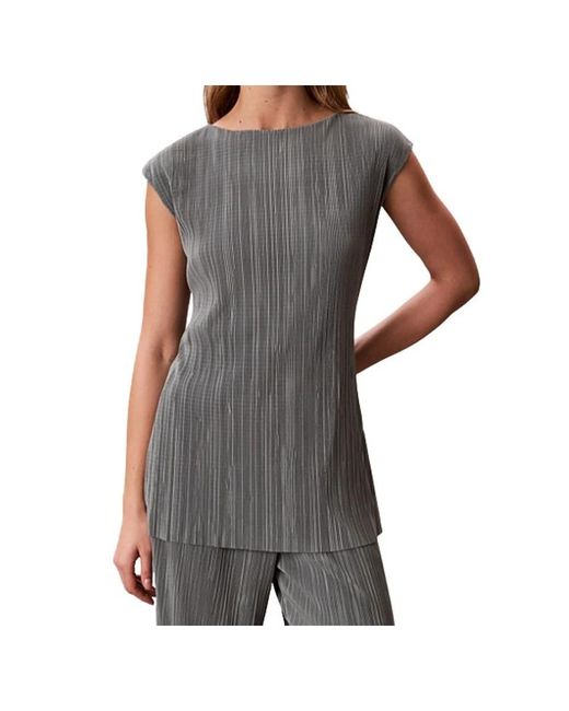 Calvin Klein Gray Blouses