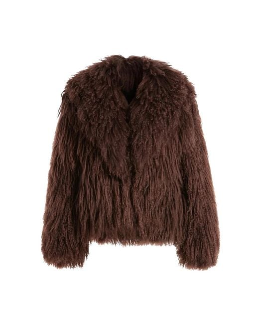 16Arlington Brown Faux Fur & Shearling Jackets