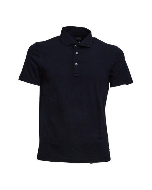 Fedeli Black Polo Shirts for men