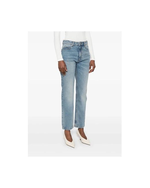 AMI Blue Straight Fit Jeans