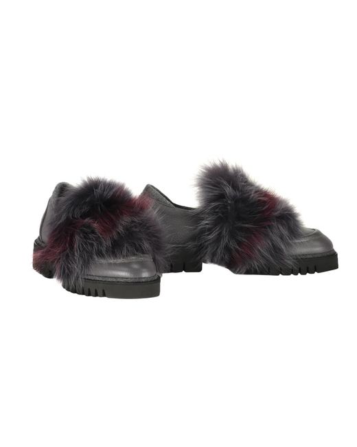 Lorena Antoniazzi Gray Loafers