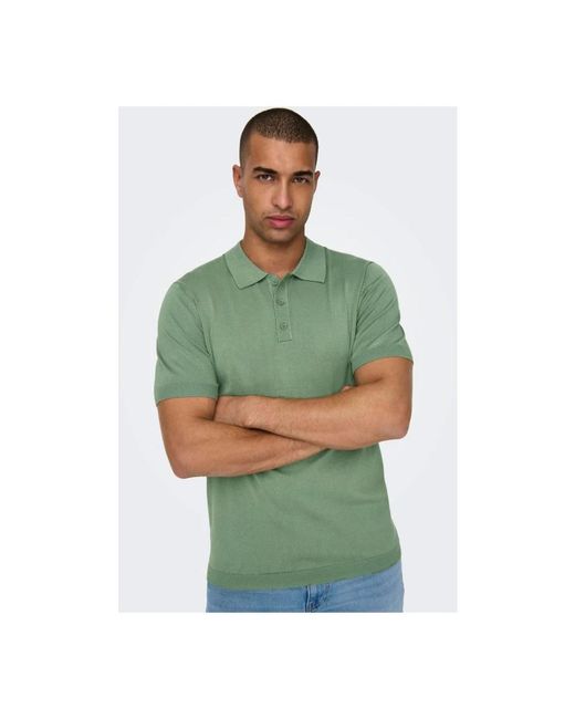 Only & Sons Lässiges polo shirt in Green für Herren