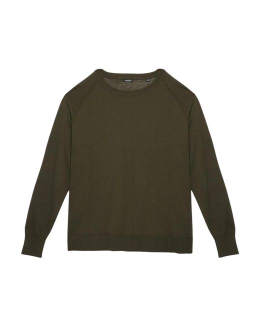 Aspesi Green Round-Neck Knitwear