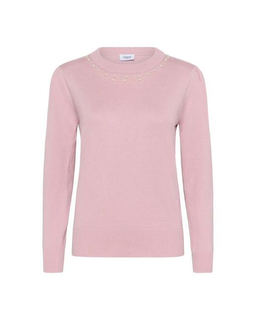 Saint Tropez Pink Nectar cardigan mit perlen-detail