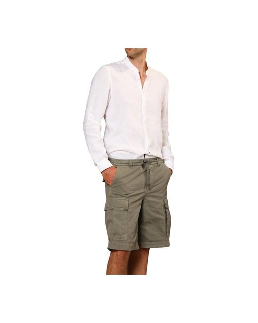Mason's Leinenhemd Porto-Stil in Natural für Herren