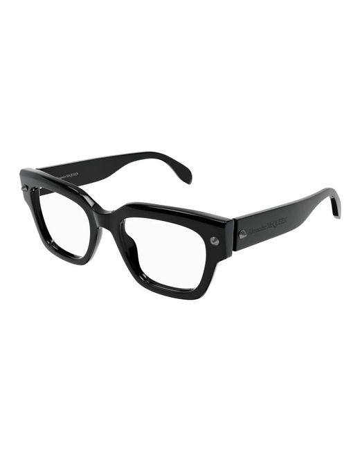 Montura gafas negra am 0411o Alexander McQueen de color Black