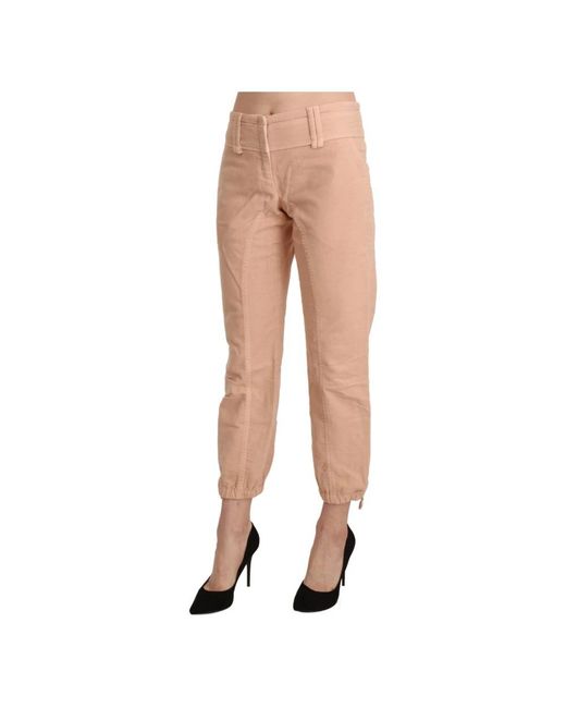 Ermanno Scervino Natural Cropped Trousers