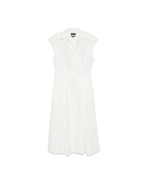 A.P.C. White Short Dresses