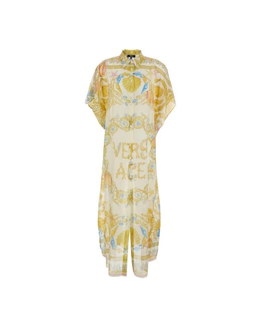 Shirt Dresses Versace en coloris Metallic