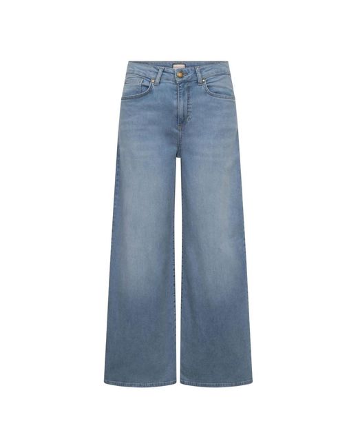 Seductive 5-Pocket Wide Jeans in het Blue