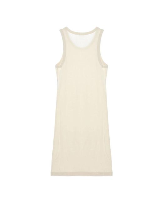 Helmut Lang Natural Sleeveless Tops