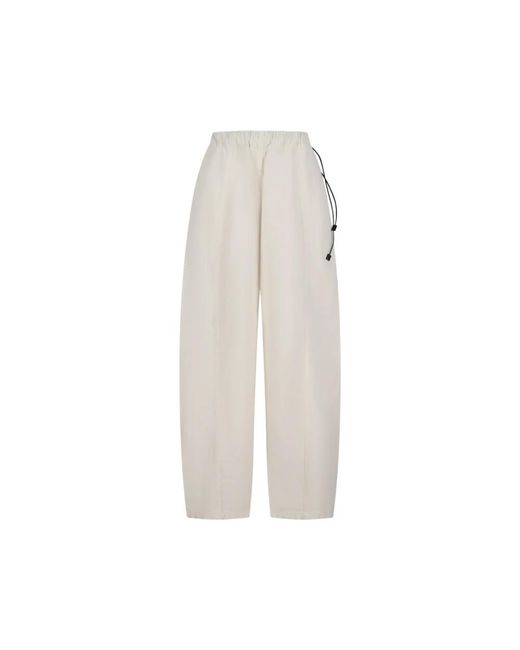 Haikure White Wide Trousers