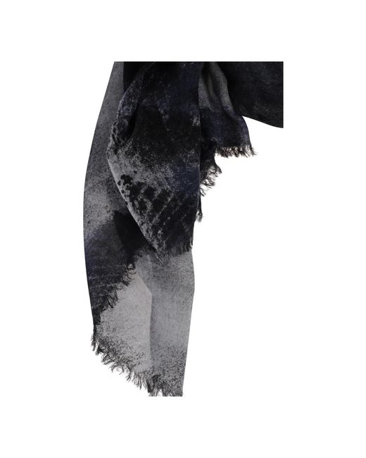 Avant Toi Blue Murales Effect Scarf