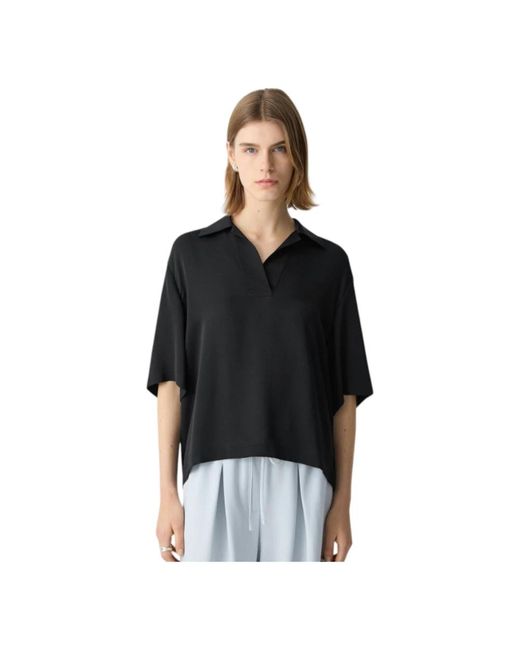 Theory Black Polo Shirts