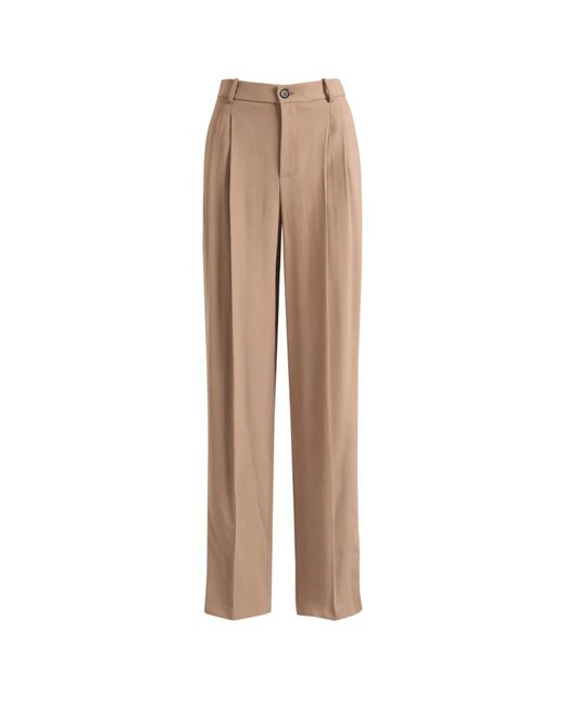 Elisabetta Franchi Natural Wide Trousers