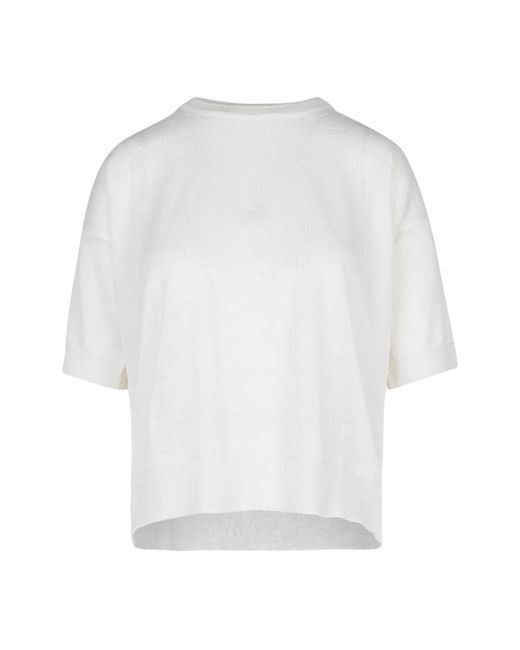 Jucca White Round-Neck Knitwear