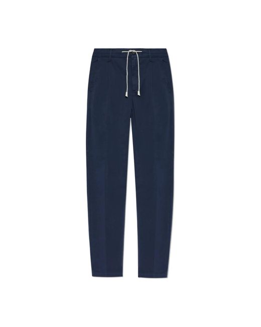 Eleventy Broek Met Trekkoord En Taps Toelopende Pijpen in het Blue voor heren