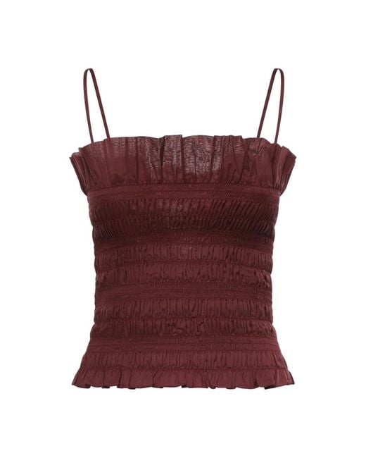 ANDAMANE Purple Sleeveless Tops