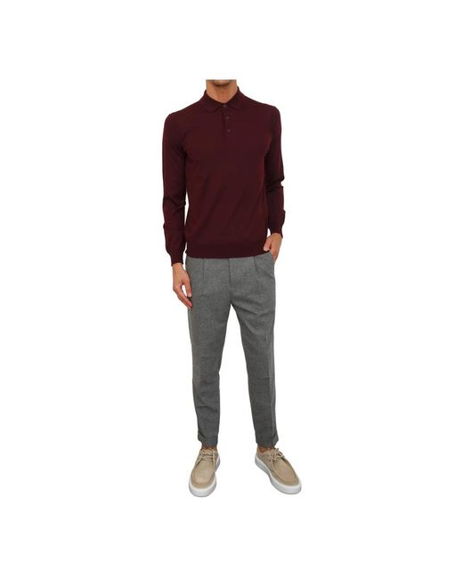 Paolo Pecora Red Round-Neck Knitwear for men