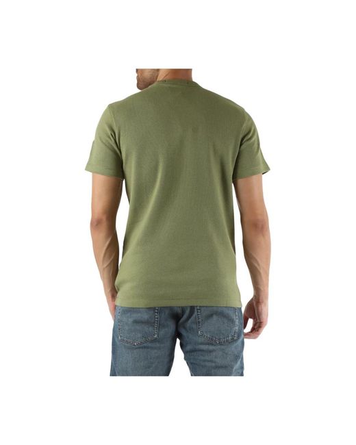 Calvin Klein Geprägtes baumwoll-t-shirt in Green für Herren
