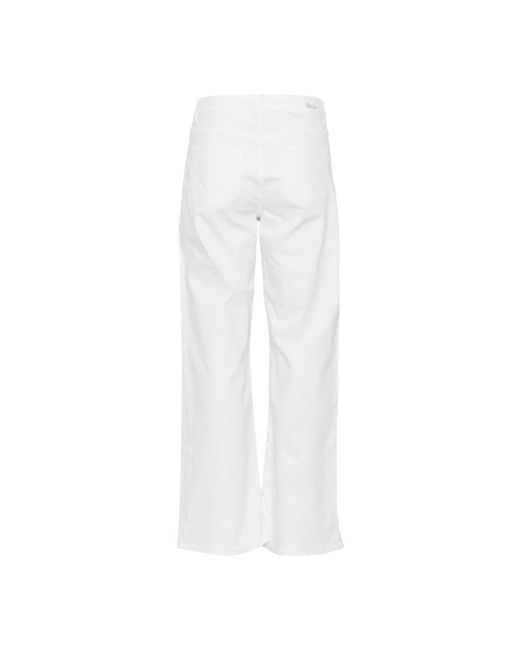 Wide Trousers My Essential Wardrobe de color White