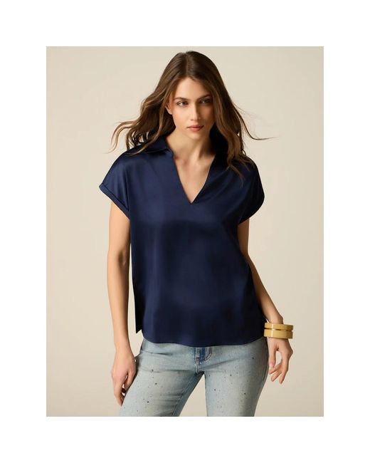 Blouses di Oltre in Blue