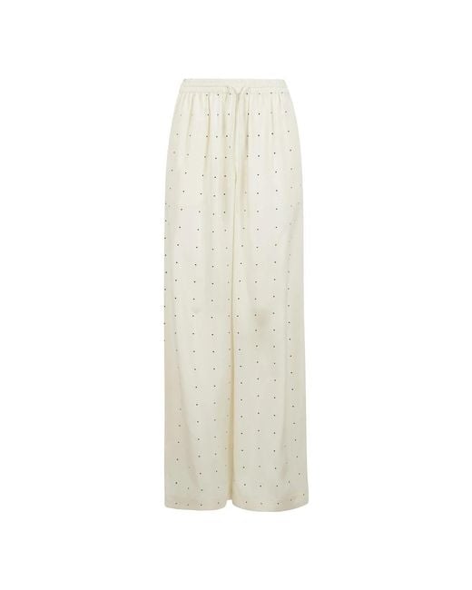 Wide Trousers Rohe de color White