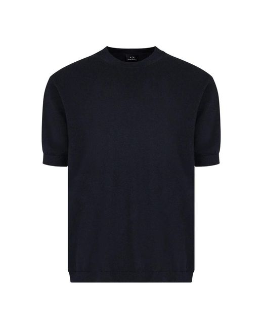 Armani Exchange Gestricktes t-shirt in Black für Herren