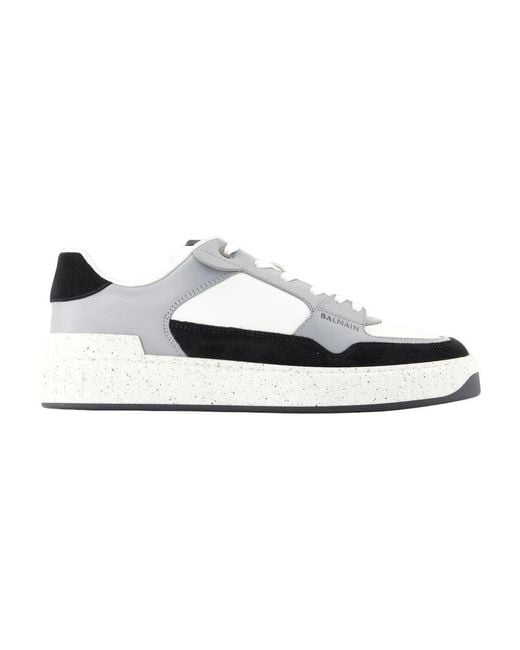 Balmain White B-Court Flip Sneakers for men