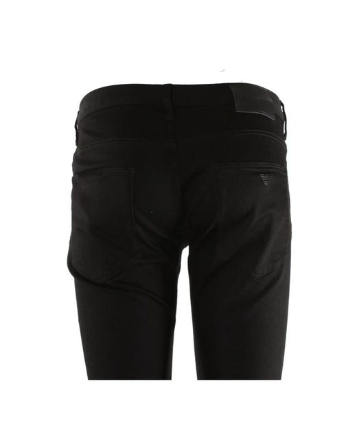 Armani Black Slim-Fit Trousers for men