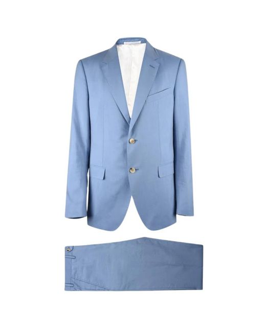 Lanvin Blue Single Breasted Suits for men