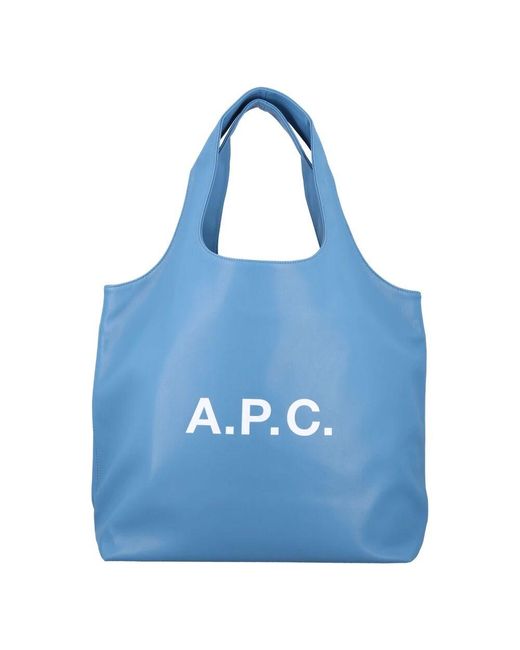 A.P.C. Blue Blaue handtasche ninon tote tasche