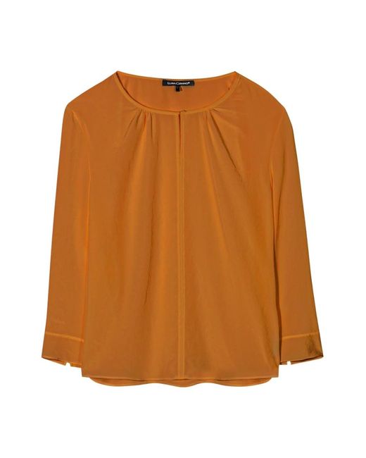 Luisa Cerano Overhemden ,Bruin ,Elegante Blouse Met Unieke Stijl in het Brown