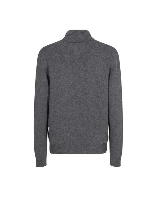 Prada Grauer cashmere pullover mit reißverschluss in Gray für Herren