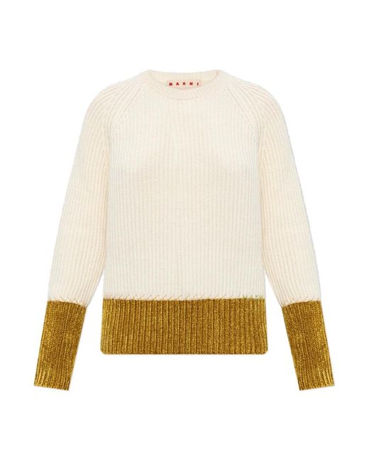 Marni White Wollpullover