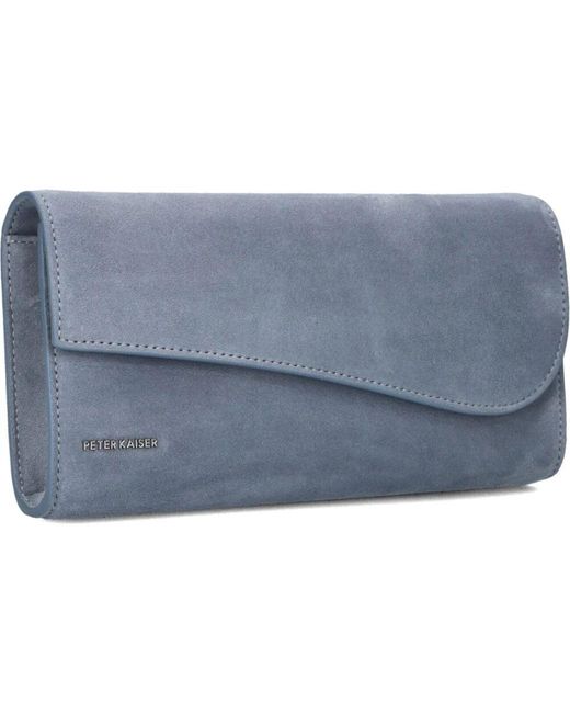 Peter Kaiser Blue Blaue Wildleder Clutch Für Sommertage