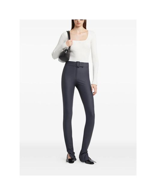 Courreges White Round-Neck Knitwear