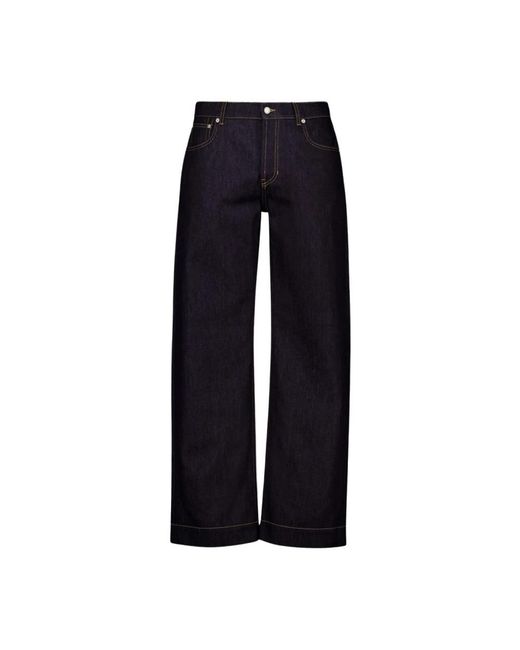 McQueen Blue Wide Jeans for men