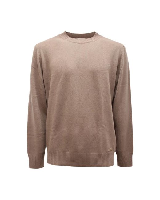 Brooksfield Brown Round-Neck Knitwear for men