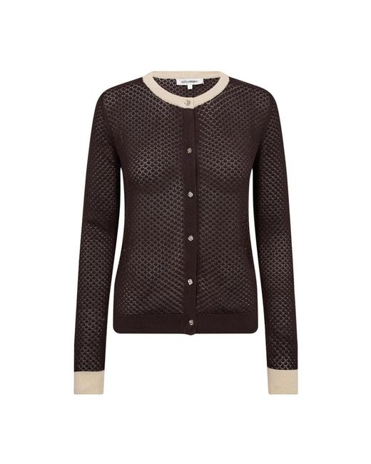 Cardigans co'couture de color Brown